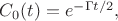 $C_0(t)=e^{-\Gamma t/2},$