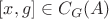 $[x,g] \in C_G(A)$