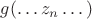 $g(\dots{z_n}\dots)$