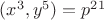 $(x^3,y^5)=p^{21}$