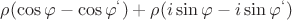 $\rho(\cos\varphi - \cos\varphi^` ) + \rho(i\sin\varphi - i\sin\varphi^` )$