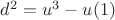 $d^2=u^3-u\eqno (1)$