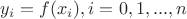 $y_i = f(x_i), i = 0,1,...,n$