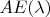 $AE(\lambda)$