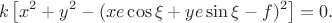 $$k\left[ x^2+y^2-(xe\cos\xi+ye\sin\xi-f)^2 \right]=0.$$