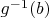$g^{-1}(b)$