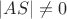 $|AS|\ne 0$