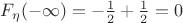 $F_\eta(-\infty)=-\frac{1}{2}+\frac{1}{2}=0$