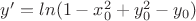 $y'=ln(1-x_0^2+y_0^2-y_0)$
