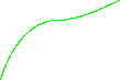 \begin{picture}(60,40)\color{green}\qbezier(0,0)(10,30)(30,30)\qbezier(30,30)(40,30)(60,40)\end{picture}