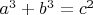 $a^3 + b^3 = c^2 $