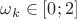 $\omega_k \in [0;2]$