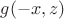 $g(-x, z)$