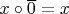 $x \circ \overline{0} = x$