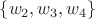 \lbrace w_2, w_3, w_4 \rbrace