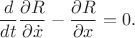 $$\frac{d}{dt}\frac{\partial R}{\partial \dot x}-\frac{\partial R}{\partial  x}=0.$$