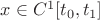 $\[x \in {C^1}[{t_0},{t_1}]\]$