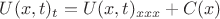 $U(x,t)_{t} = U(x,t)_{xxx}+C(x) $