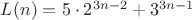 $L(n)=5\cdot 2^{3n-2}+3^{3n-1}$