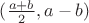 $(\tfrac{a+b}{2},a-b)$