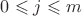$0\leqslant j \leqslant m$
