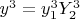 $y^3=y_1^3Y_2^3$