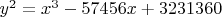 $y^2=x^3-57456x+3231360$