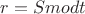 $r = S mod t$ $r = S mod t$