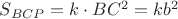 $S_{BCP}=k\cdot BC^2=kb^2$