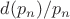 $d(p_n)/p_n$