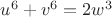$u^6+v^6=2w^3$