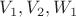 $V_1,V_2, W_1$