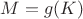 $M = g(K)$