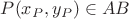 $P(x_{P},y_{P})\in AB$