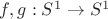 $f, g: S^1 \to S^1$