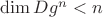 $\dim{Dg^n}<n$