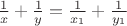 $\frac{1}{x} + \frac{1}{y} = \frac{1}{x_1} +\frac{1}{y_1}$