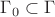 $\Gamma_0\subset\Gamma$ $\Gamma_0\subset\Gamma$