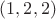 $(1, 2, 2)$