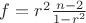 $f=r^2\frac{n-2}{1-r^2}$