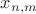 $x_{n,m}$