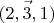 $\vec{(2,3,1)}$