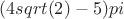 $(4 sqrt(2)-5) pi$