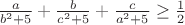 $ \frac{a}{b^2+5} + \frac{b}{c^2+5} + \frac{c}{a^2+5}\geq{\frac{1}{2} $