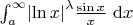 \int_a^\infty {\! {\lvert \ln x \rvert}^{\lambda} {\frac{\sin x}{x}} \ } \mathrm{d}x