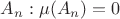 $A_n: \mu(A_n) = 0$