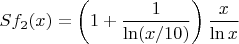 $$Sf_2(x)=\left(1+\frac{1}{\ln(x/10)}\right)\frac{x}{\ln x}$$