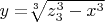 $y=$\sqrt[3]{z^3_3-x^3}$ $
