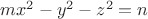 $mx^2-y^2-z^2=n$