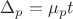 $\Delta_p=\mu_p t$